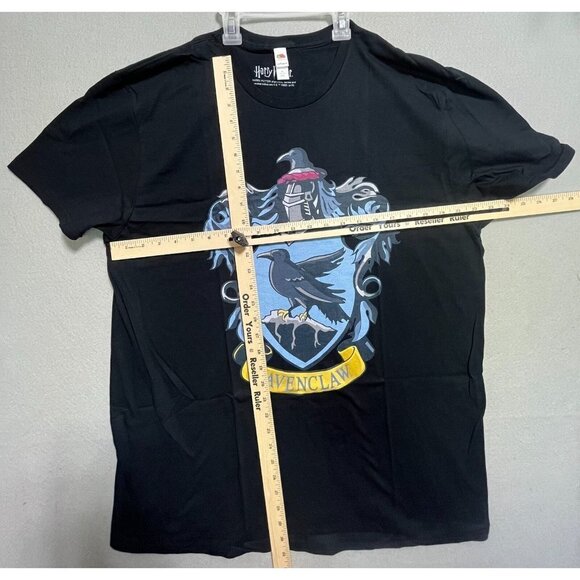 Harry Potter Ravenclaw Shirt Adult Tee Black T-Shirt Sleeve X-Large 100% Cotton - Picture 2 of 5